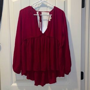Umgee deep-v boho top size XL